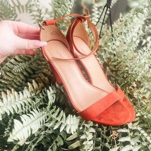 Burnt orange heels, lightly worn